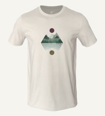 Camiseta Leguas montañas color blanco roto